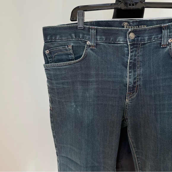 Fidelity Denim 5011 Blue Sabbath Rise Relaxed Straight Fit Jeans Size 40 - Picture 10 of 12